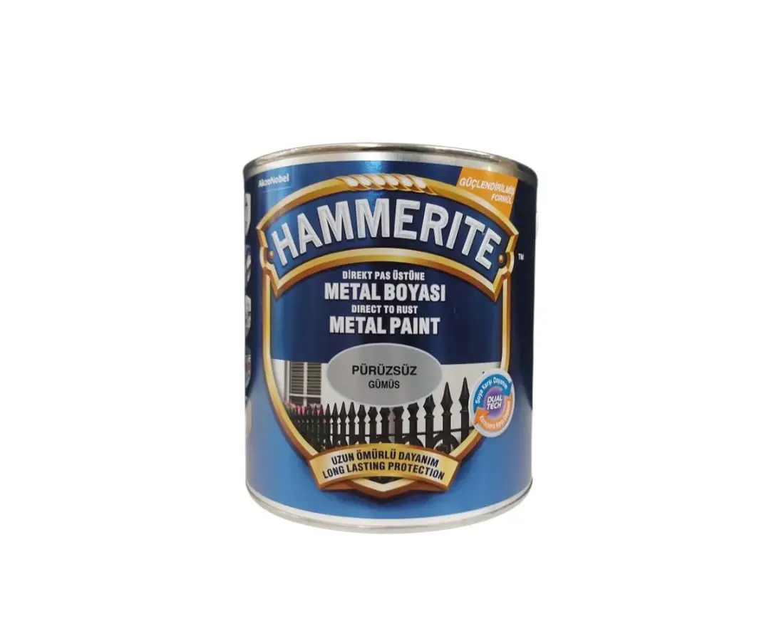 ანტიკორ.საღებავი 3/1-ში "Hammerite"ვერცხლისფერი გლუვი 0,75ლტ — მეტალის საღებავები